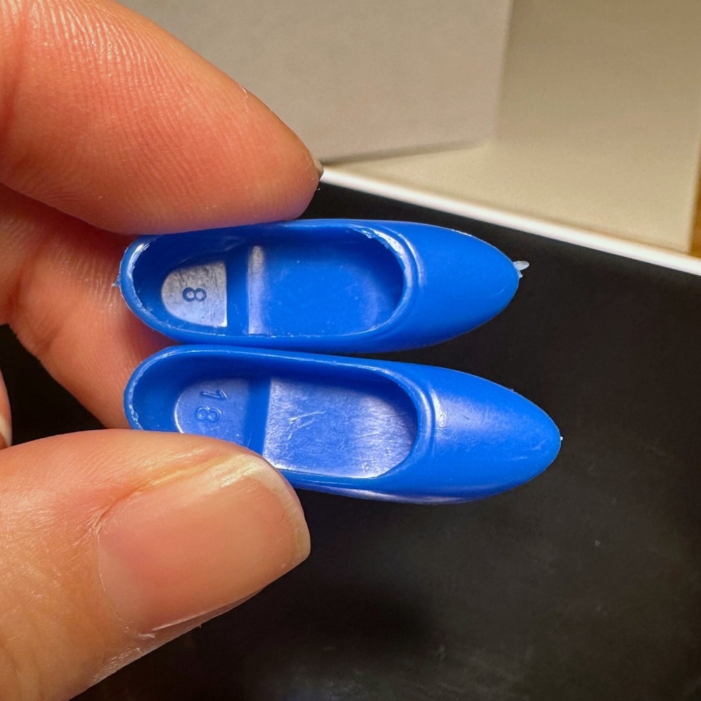 Vintage Battel Barbie Skipper Flat Fashion Doll Shoes Blue‎ - Picture 5 of 5